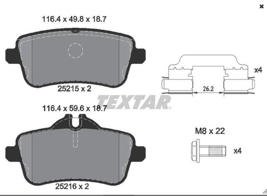 JGO FIBRAS FRENO TRASERO W166 W176 MLR172 C292 GLE SLK CLA