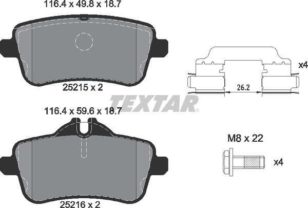 JGO FIBRAS FRENO TRASERO W166 W176 MLR172 C292 GLE SLK CLA