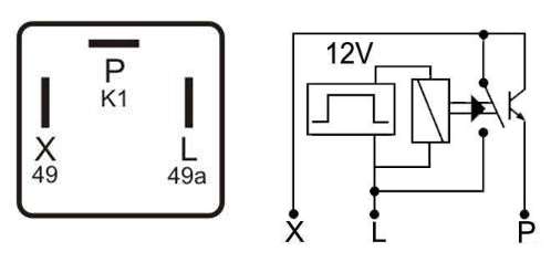 FLASHER 12V 3 PATILLAS ELECTRONICO