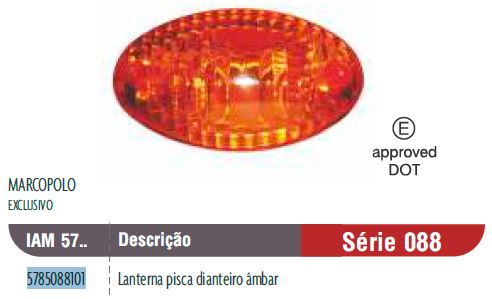 FAROL DIRECCIONAL DELANTERO AMBAR MARCOPOLO TORINO/VOLARE
