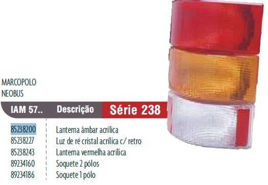 FAROL TRASERO AMBAR  MARCOPOLO VIAGGIO GV