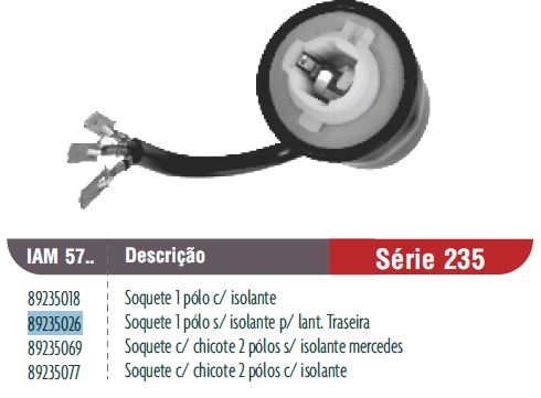 PORTABOMBILLO 2 CONTACTOS CON CABLE LUZ INTERMITENTE