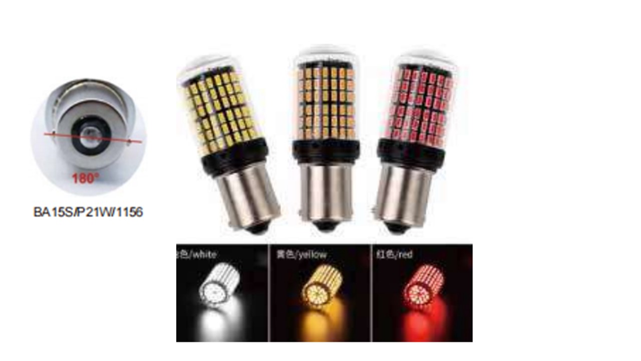 JGO BOMBILLO LED 1 CONT 12-24V 21WP21BA15s  PIN IGUALES ROJO