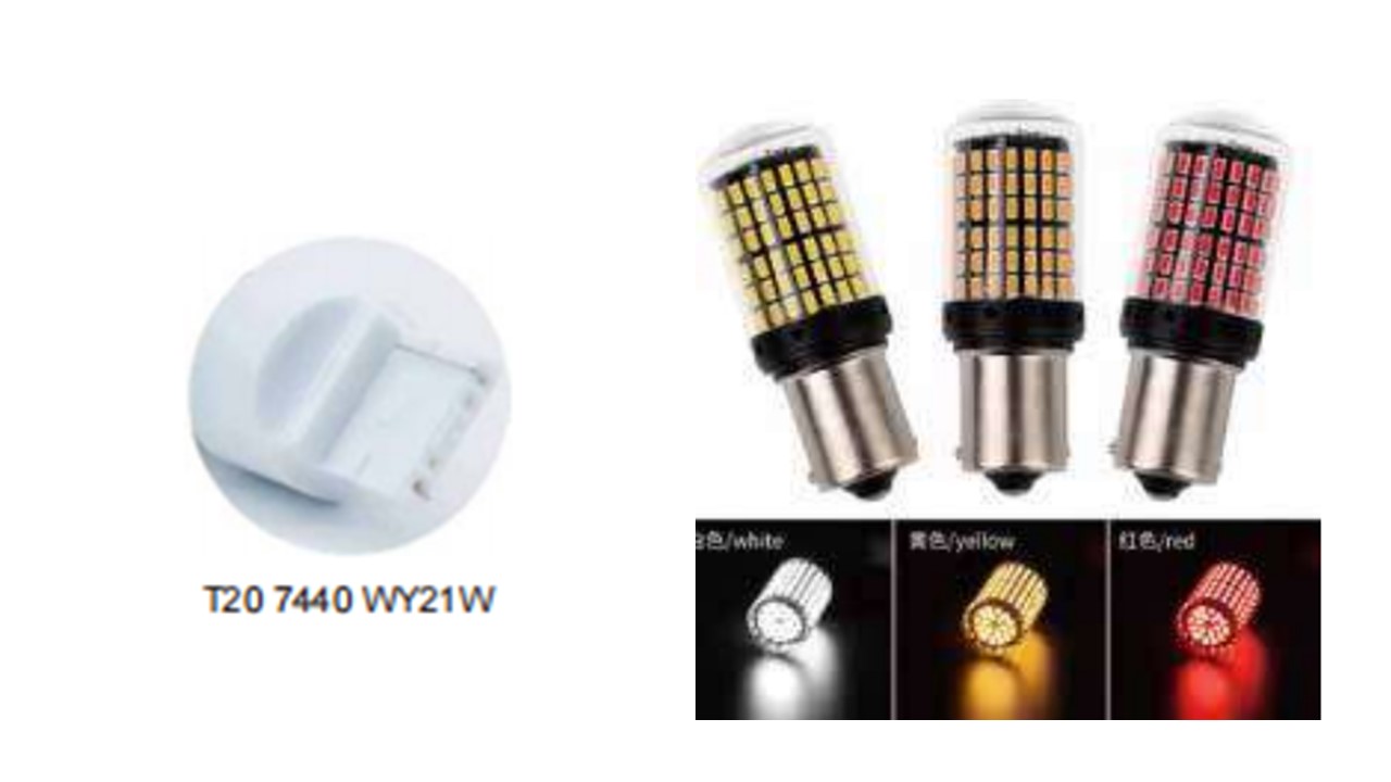 BOMBILLO LED 1 CONT 12-24V  T20   21W ROJO