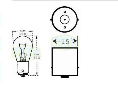 BOMBILLO 1 CONT 12V 32W BA15S