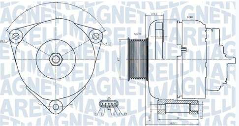 ALTERNADOR 24V 80AMP OF1722 OM924LA POLEA 8PK
