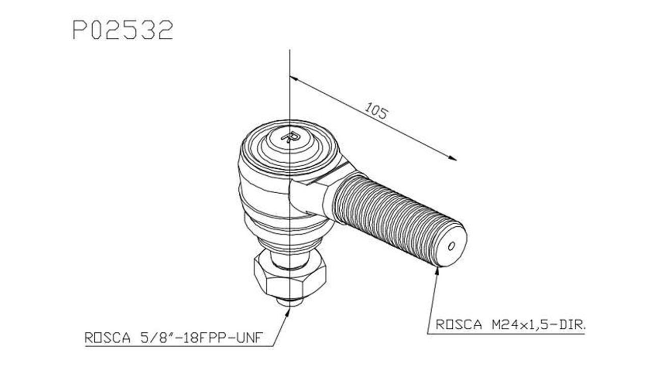 ROTULA ROSCA DERECHA DIRECCION 1482009