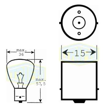 BOMBILLO 1 CONT 24V 45W BA15S CABEZON