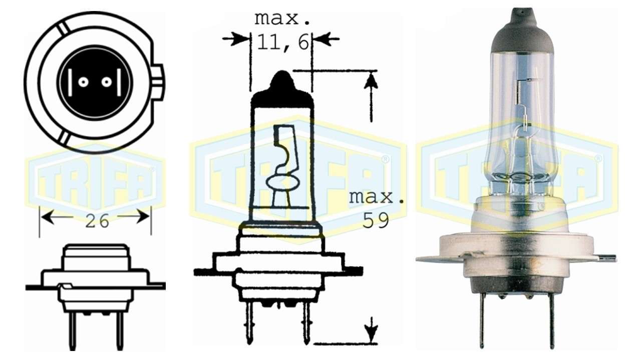 BOMBILLO HALOGENO H7 24V 100W  PX 26D