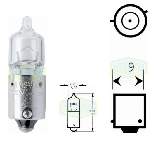 BOMBILLO HALOGENO H6 12V H6W BAX9S