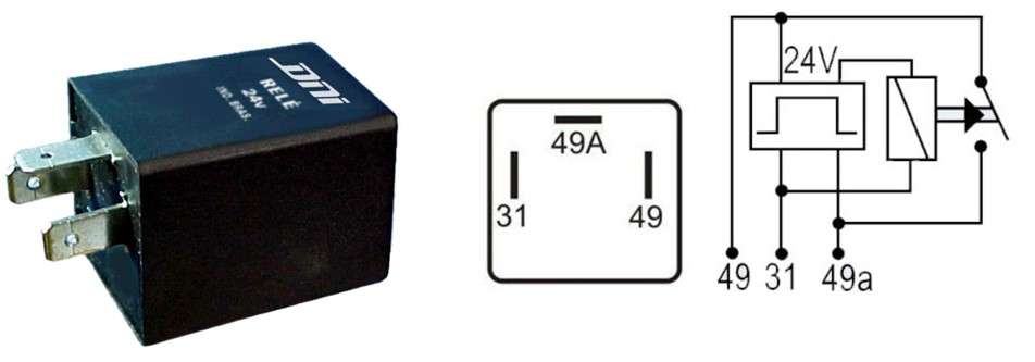 RELE LUCES INTERMITENTES SCANIA/VOLKS 24V-180W 3 PAT