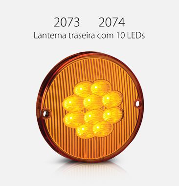 FAROL TRASERO REDONDO ROJO 24V 155 MM 10 LEDS