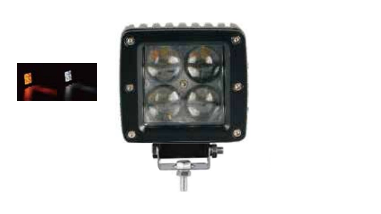 HALOGENO CUADRADO 12-30V 12W 4 LED BLANCO