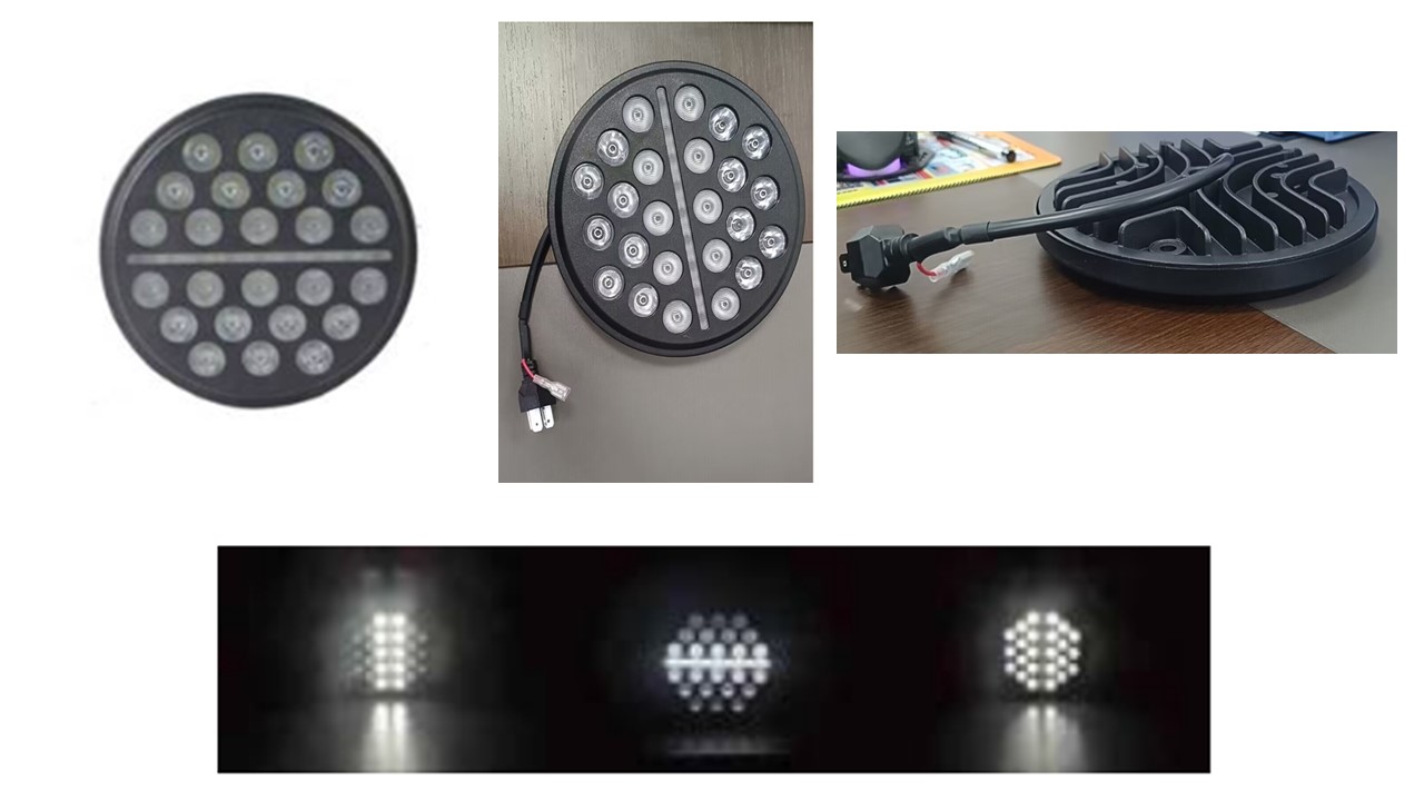 FAROL REDONDO  7" 45W  24LED   10-30V   IP67