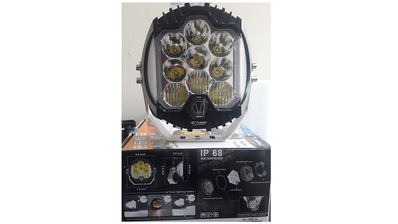 HALOGENO REDONDO 7"  9 LED 12-24V 90W  800OLM