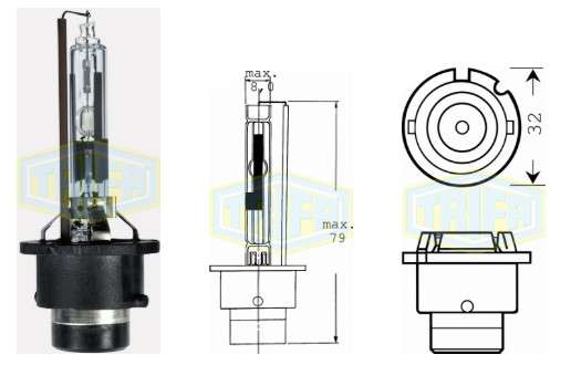BOMBILLO XENON D2R 35W P32D-3  4.150 KELVIN