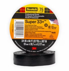 TAPE SUPER33 3M 19MM X 20MTS NEGRO