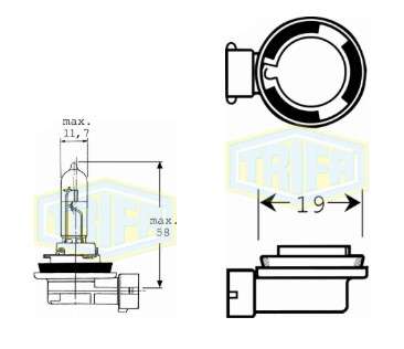 BOMBILLO HALOGENO H9 12V 65W PGJ19-5