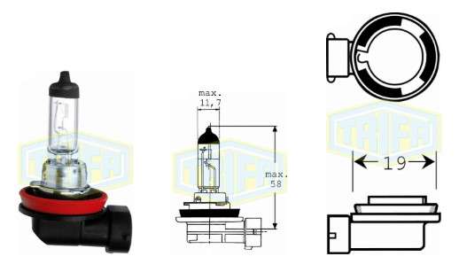 BOMBILLO HALOGENO H11 12V 55W PGJ19-2 (42011)