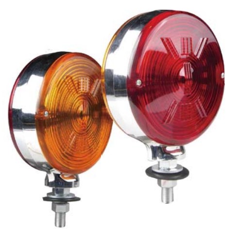 DIRECCIONAL 12-24V 54LED AMB/ROJO  REDONDO 1 PIN DOBLE CARA