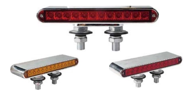 FAROL BICOLOR 12V-24V 24LED AMBAR / ROJO