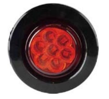 FAROL REDONDO 2" ROJO 7LED 12V