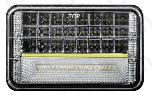 HALOGENO LED RECTANGULAR 4X6" 15LED 45W
