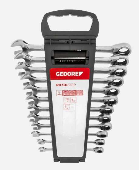 JUEGO LLAVE COMBINADA CON RATCH 8-19MM 12PZS