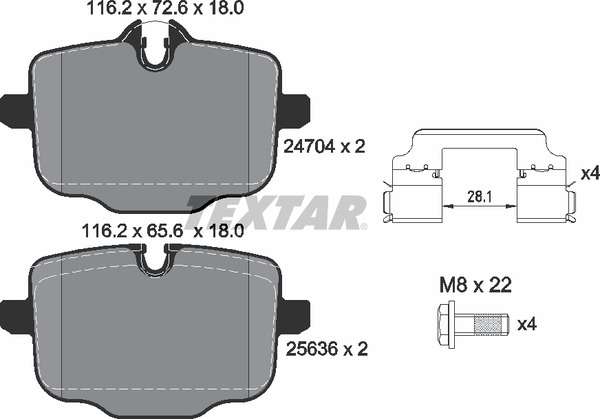 JGO FIBRAS FRENO TRASERO 5 F10 F11 6 F06 F12 F13 7 G11