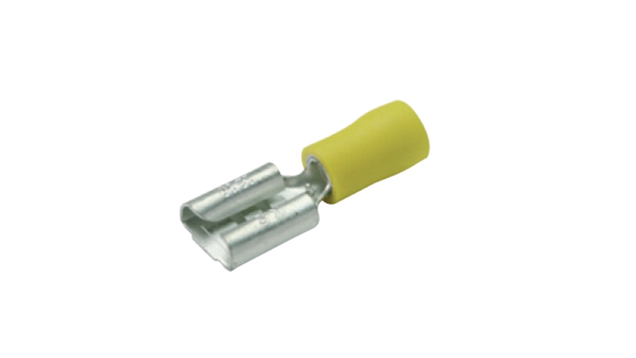 TERMINAL HEMBRA PLANO CABLE 10 #195 SEMI F-AMARILLO