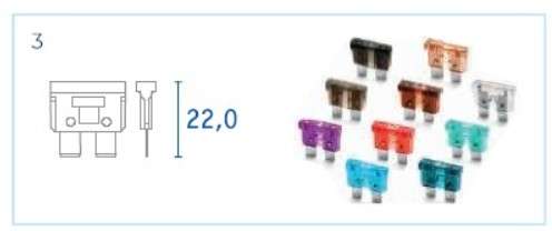 FUSIBLE 15A 32V 22MM PLUG IN SI201/SI208 AZUL