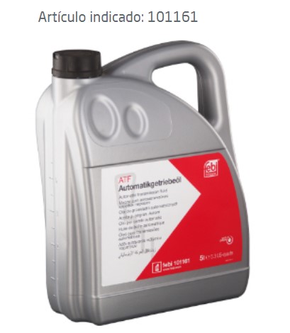ACEITE CAJA AUTOMATICA ATF DEXRON III ROJO 5 L