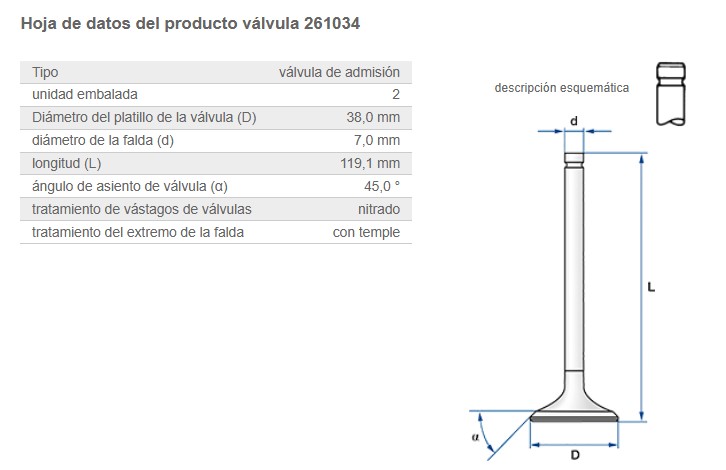 VALVULA ADMISION M112
