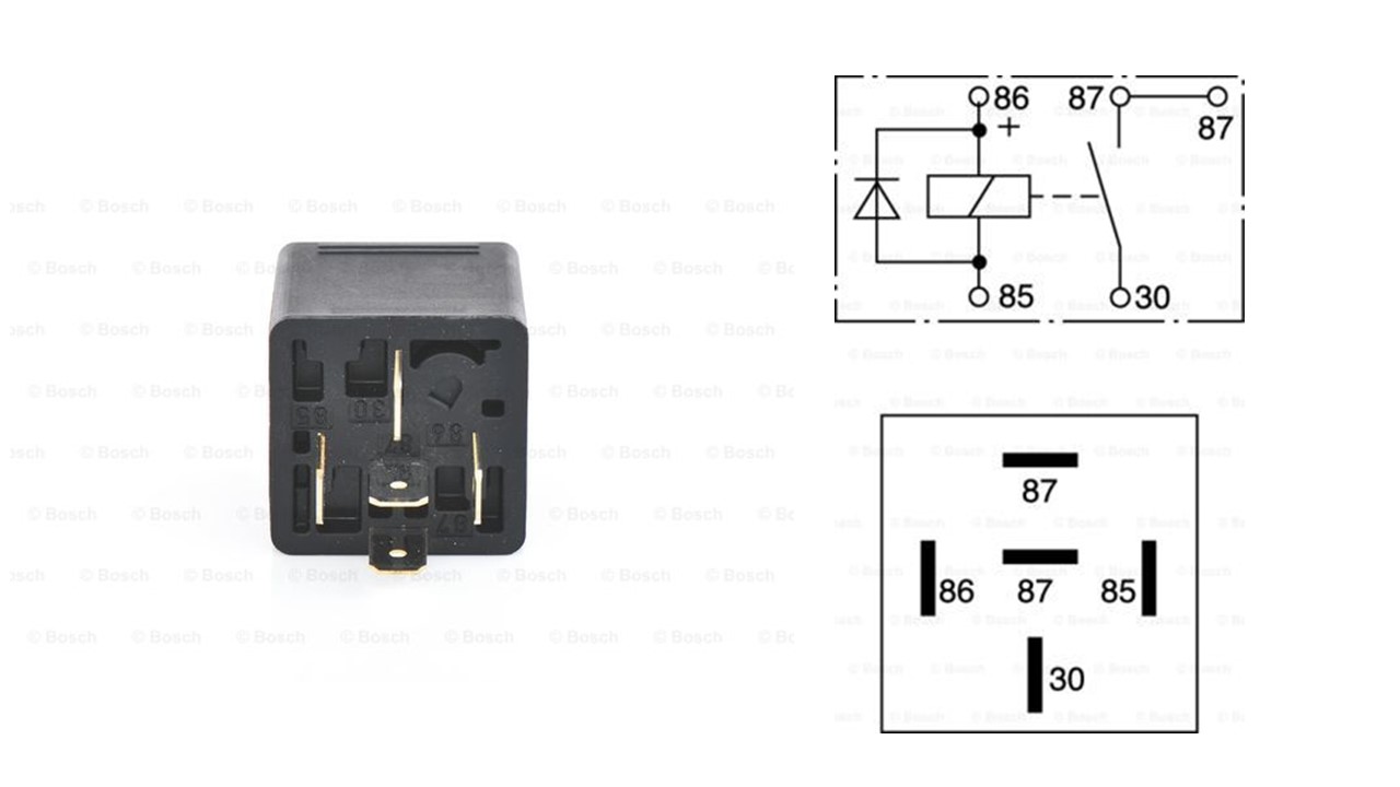 RELE 5 PATILLAS 12V 87/30A