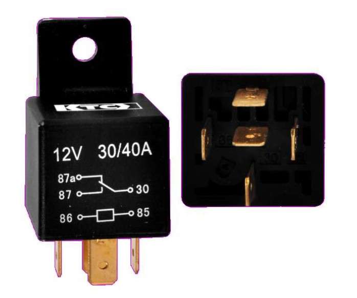 RELE 5 PAT 12V 30AMP 87 LUZ ALTA/BAJA