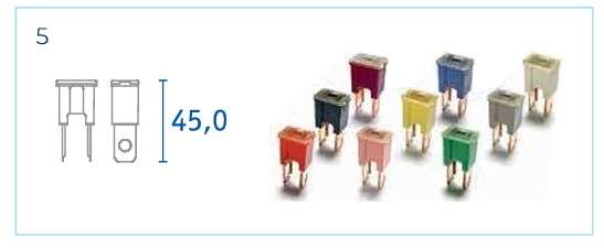 FUSIBLE 100A 32V 45MM MACHO SI210 AZUL PATA LARGA