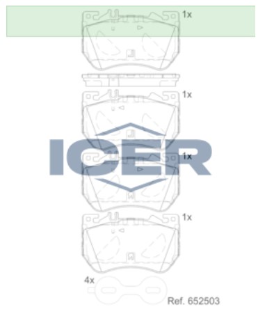 JGO FIBRAS FRENO DELANTERO W206 S206
