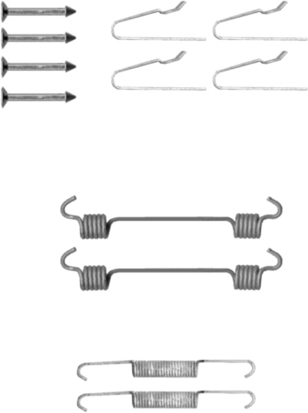 JGO RESORTES ZAPATAS FRENO MANO W163