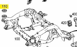 TOPE BUJE SOPORTE DELANTERO YUGO DEL W166