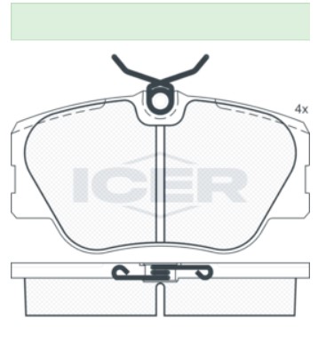 JGO FIBRAS FRENO DELANTERO W124
