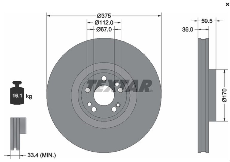 DISCO FRENO DELANTERO W256 GLS 450 4MATIC