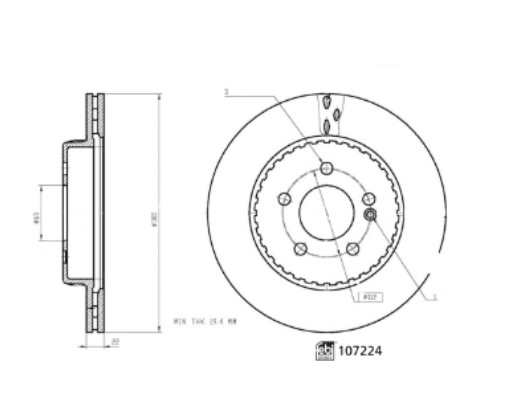DISCO FRENOS TRASERO W 213 E200