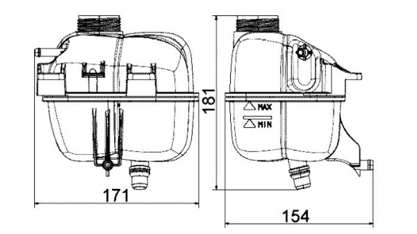 DEPOSITO COMPENSACION RADIADOR SIN TAPON MINI R56 LCI COOPER S