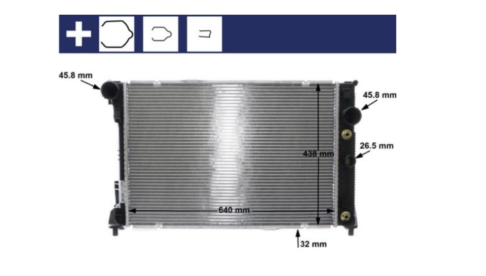 RADIADOR AGUA MOTOR CON A/C  W204 GLK 250 4 MATIC