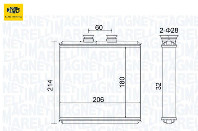 EVAPORADOR CALEFACCION W204 MAGNETI MARELLI