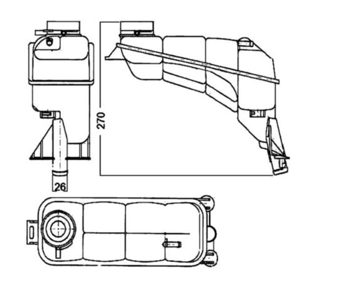 DEPOSITO COMPENSACION RADIADOR SIN SENSOR  W210  E 320 MAHLE