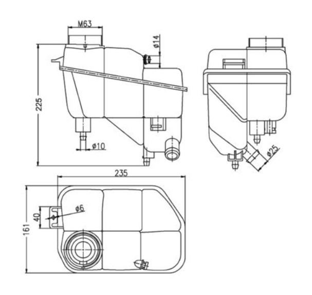 DEPOSITO COMPENSACION  RADIADOR W211 MAHLE