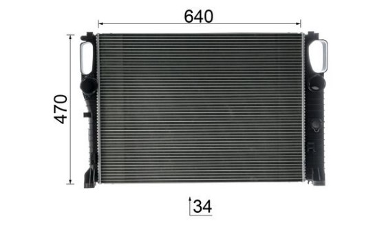 RADIADOR AGUA MOTOR CON A/C W211 W219 MAHLE