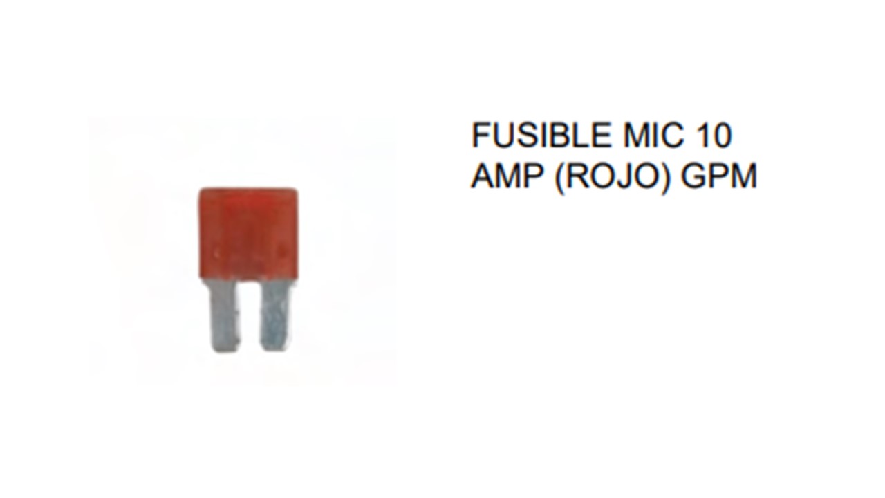 FUSIBLE MIC MINI 10A ROJO PATA LARGA