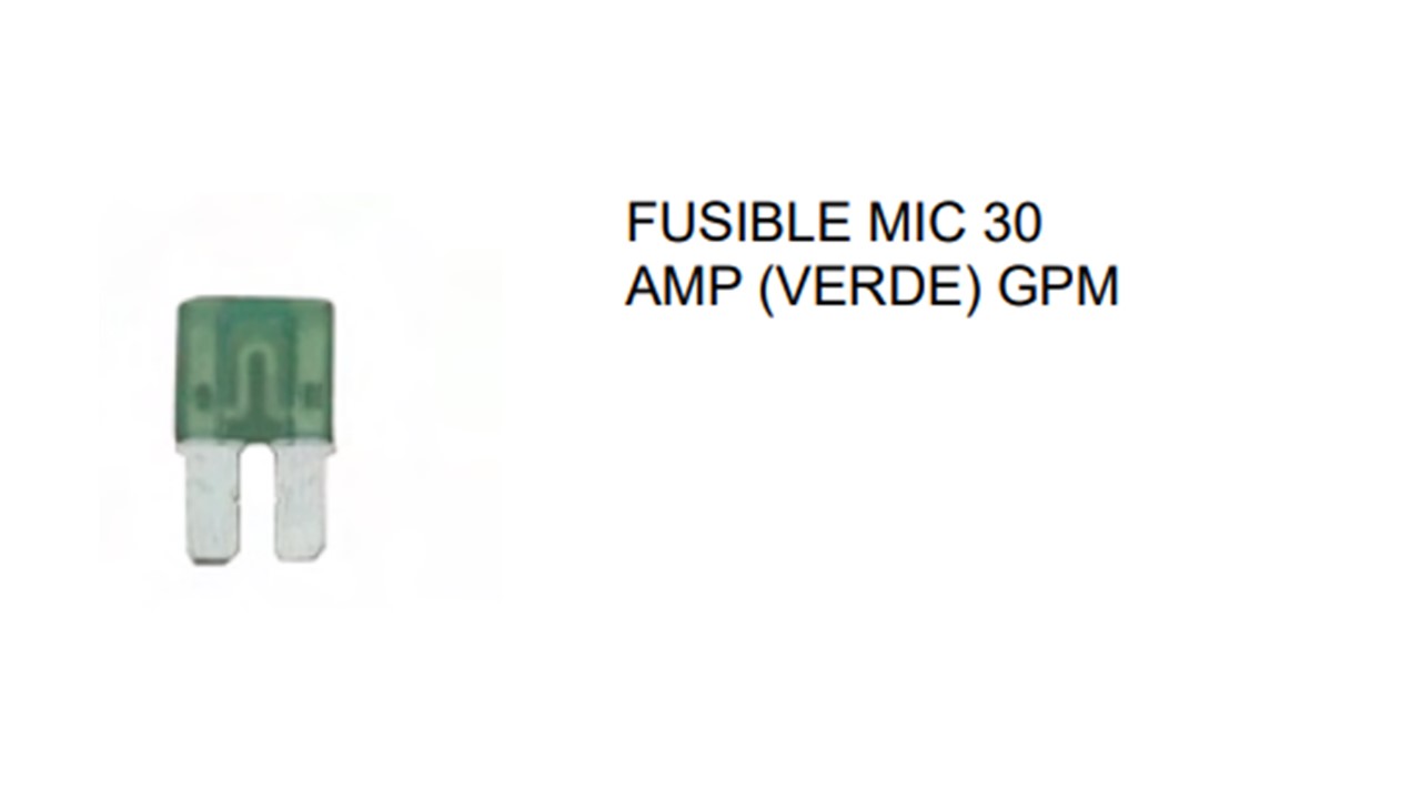 FUSIBLE MIC MINI 30A VERDE PATA LARGA